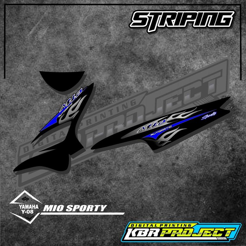 [COD] Stiker MIO SPORTY striping MIO SPORTY motor YAMAHA motor sticker variasi Racing Y-08 Motorcycle 8