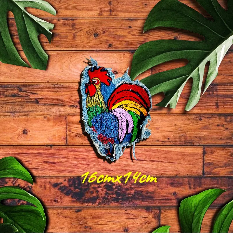 Sticker Thêu Patch TẶNG KEO ỦI Hình Dậu Độc Lạ Trang Trí Quần jeans, áo thun, áo sơ mi nam nữ 3