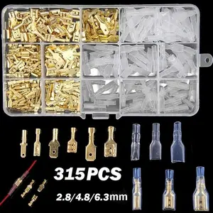 Skun Kabel Tembaga Gepeng Ring Garpu Tusuk Ferrules Terminal Konektor Socket Housing Motor - MA3 315Pcs Kotak