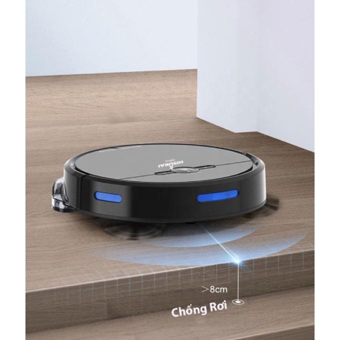 ( TĂNG REMOTE) Robot hút bụi thông minh D2-Rô bốt hút bụi lau nhà cao cấp-Máy hút bụi thông minh-Máy lau nhà tự động-Robot quét nhà-Sweepin robot-Tự động sạc,điều khiển qua app/từ xa qua remote,cảm biến chống rơi,chống va chạm 5