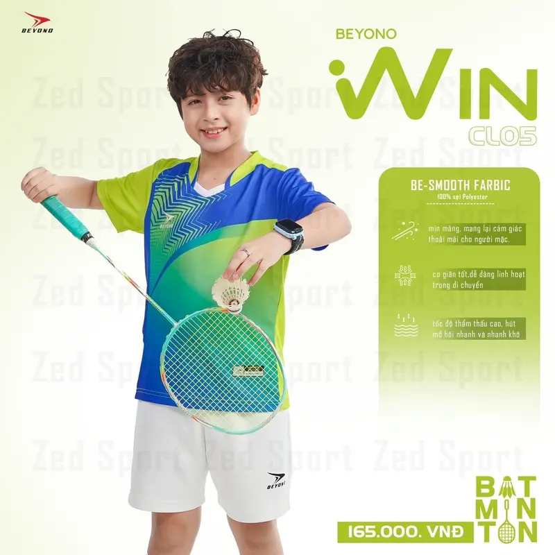 Áo cầu lông trẻ em Beyono Win CL05 5