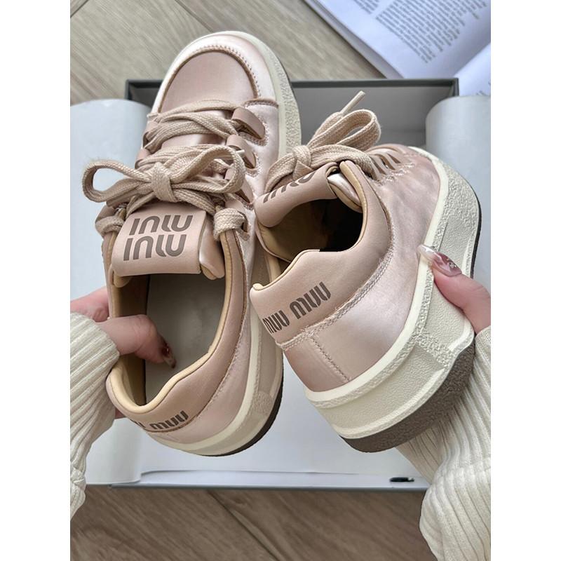 Product Introduction of Classic Style Raise the Bottom White Shoes for Women 2024 New Spring Joker Student Board Shoes Ins Trendy Sneaker high  heel  ice  skates cleats 1