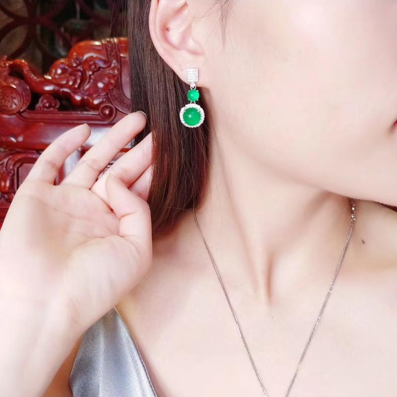 Product Introduction of Elegant Fashion Natural zircon Stud Earrings Ring Pendant Necklace Fashion accessories Set High Ice Perfect zircon Three-Piece Set Anniversary Auspicious Birthday 41