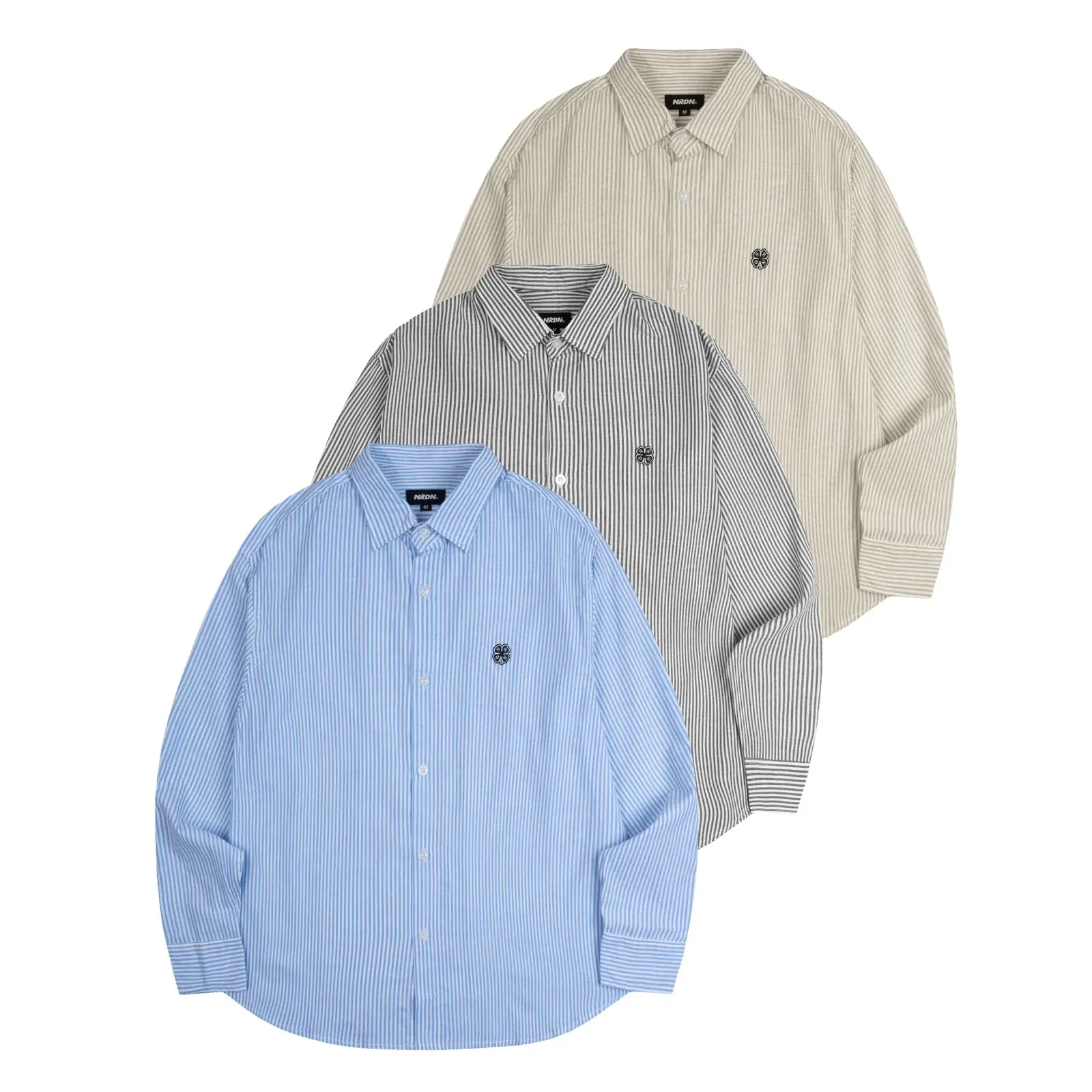 NRDN Clothing Kemeja Oxford CLOVER STRIPE SHIRT Oversize Casual