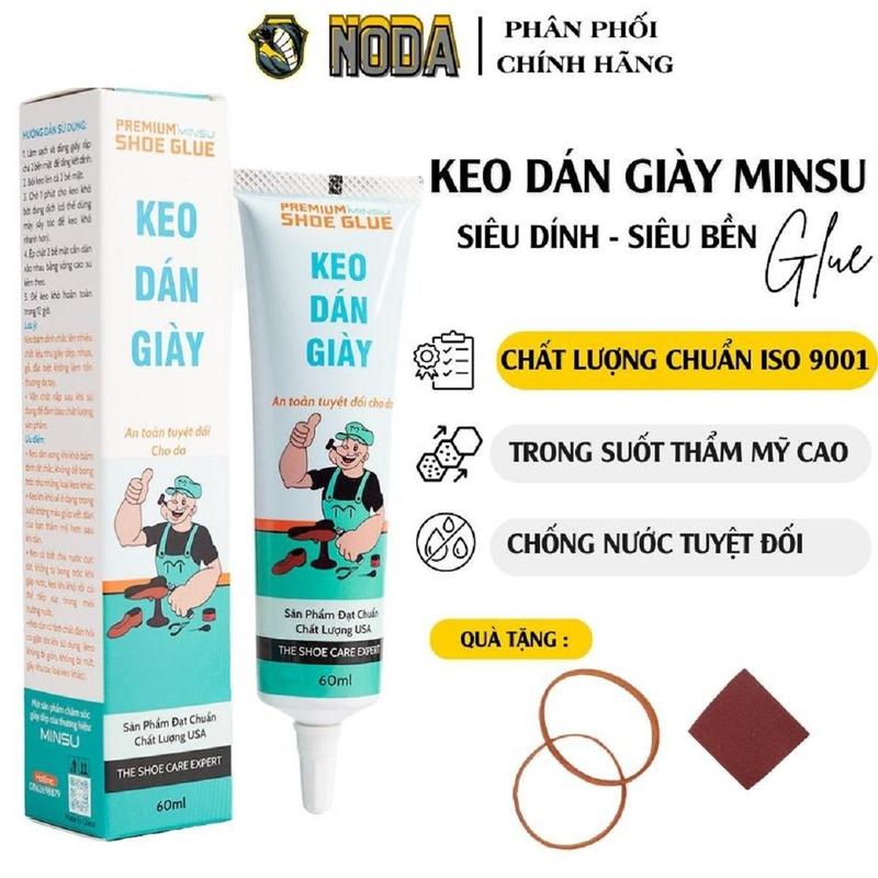 Keo Dán Giày Trong Suốt Siêu Dính Đa Năng Chính Hãng MINSU M2522 Chuyên Dụng Cho Giày Dép Thể Thao An Toàn Cho Da 60ml