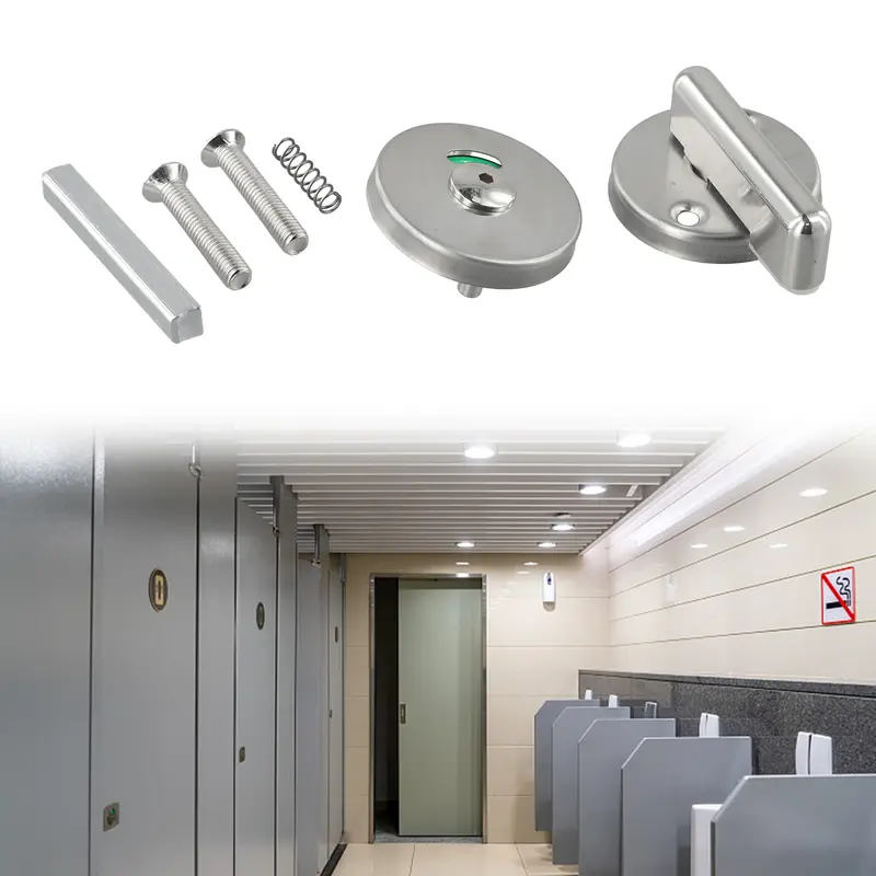 Khóa cửa chỉ báo, Khóa chốt cửa nhà vệ sinh công cộng, Bu lông khóa tham gia bị chiếm đóng, Phần cứng phòng tắm 1