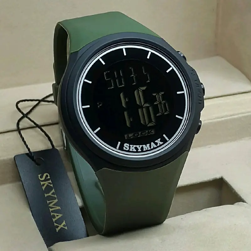 Jam SKYMAX Original 2022G pria Tali warna Rubber 6