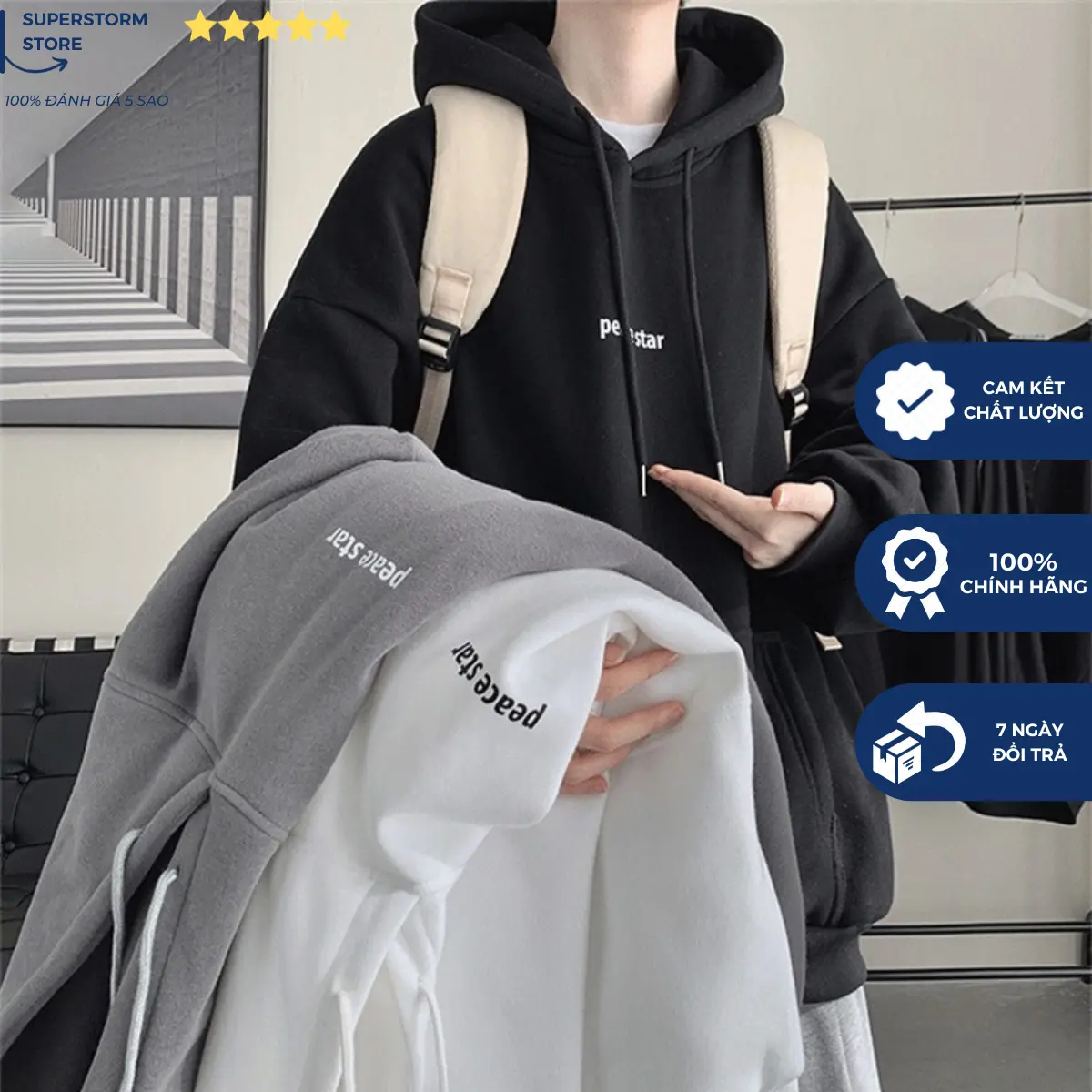Áo Khoác Nam Nữ Chất Nỉ Bông Cao Cấp