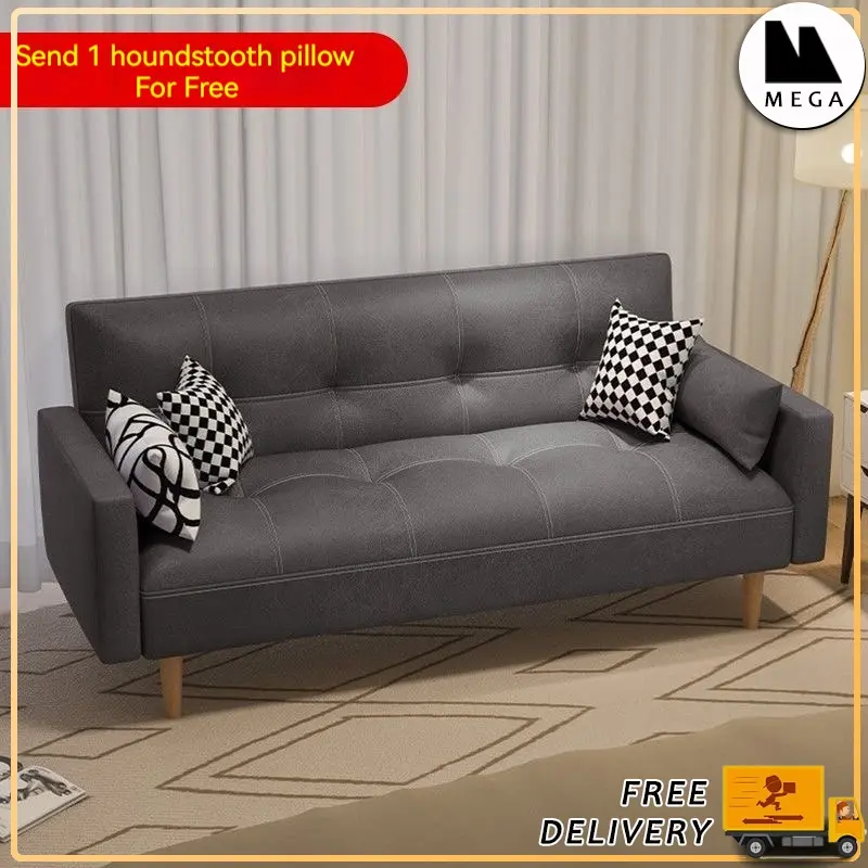 HDB Foldable Sofa Bed 2 Seater 3 Seater 4 Seater Couch Multi-Functional Lazy Sofa Bed Living Room  Folding Bed Apartment Simple Sofa Bed Sofa Chair Fabric Tech Leather