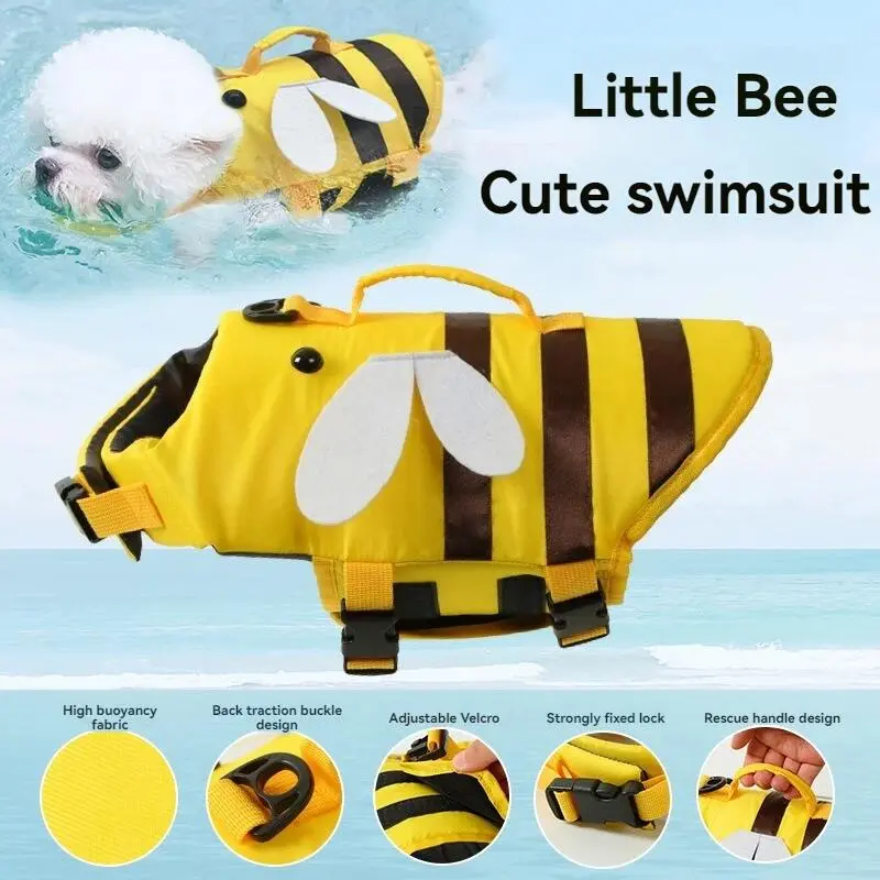 Summer Vest Reflective Pet Clothes Puppy Swimwear Life Jacket Safety Swimming Suit Dog Supplies