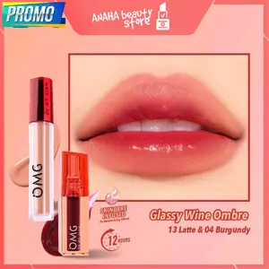 PAKET OMBRE OMG OHMYGLAM PAKET OMBRE LIPS PARADE - BEST OMBRE LIP CREAM + LIP TINT LIPCREAM- WARNA INTENSE DAN TAHAN LAMA Bibir Lipstick