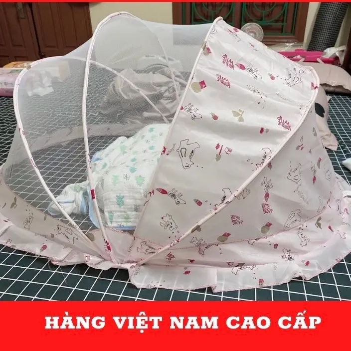 ￼Màn chụp tự bung cho bé - Mùng chụp sơ sinh gấp gọn chống muỗi hiệu quả