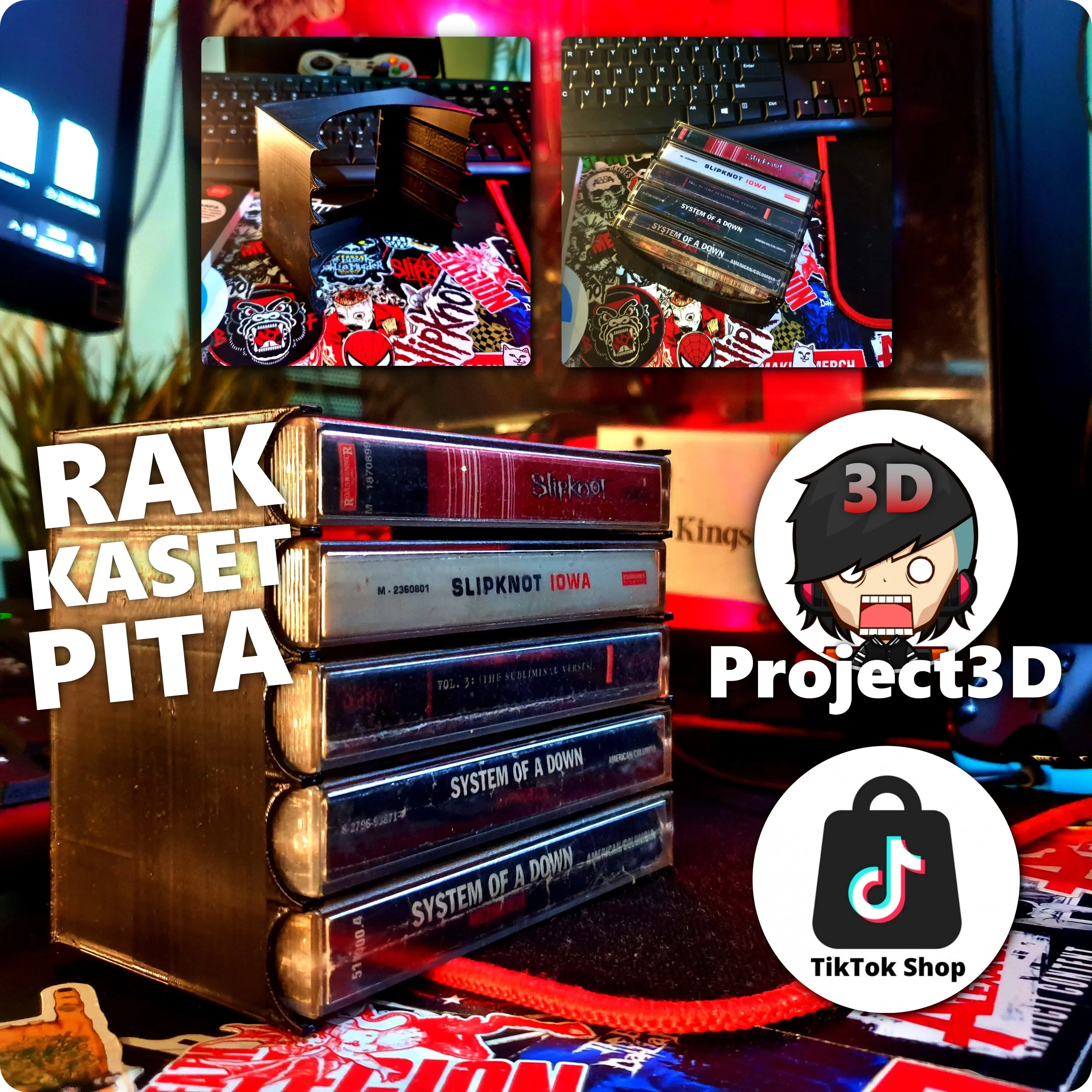 RAK TEMPAT KASET PITA ISI 5
