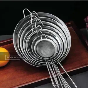 Saringan Minyak tepung goreng Ceko stainless Serok Serbaguna Stainer besar