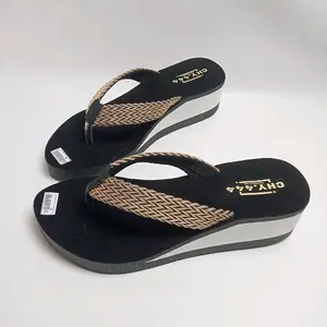 Sandal Wedges Wanita Dewasa Motif Jepit Rajut Fashion Terbaru