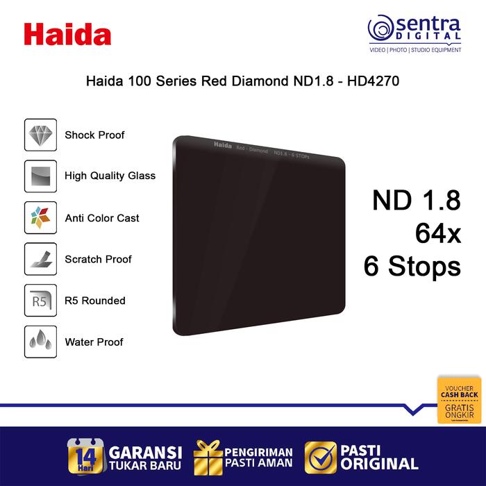 Gambar Haida 100 Series Red Diamond ND1.8 Natural Density 64x 6 Stop - HD4270 dari Sentra Digital Kota Surabaya 5 Tokopedia