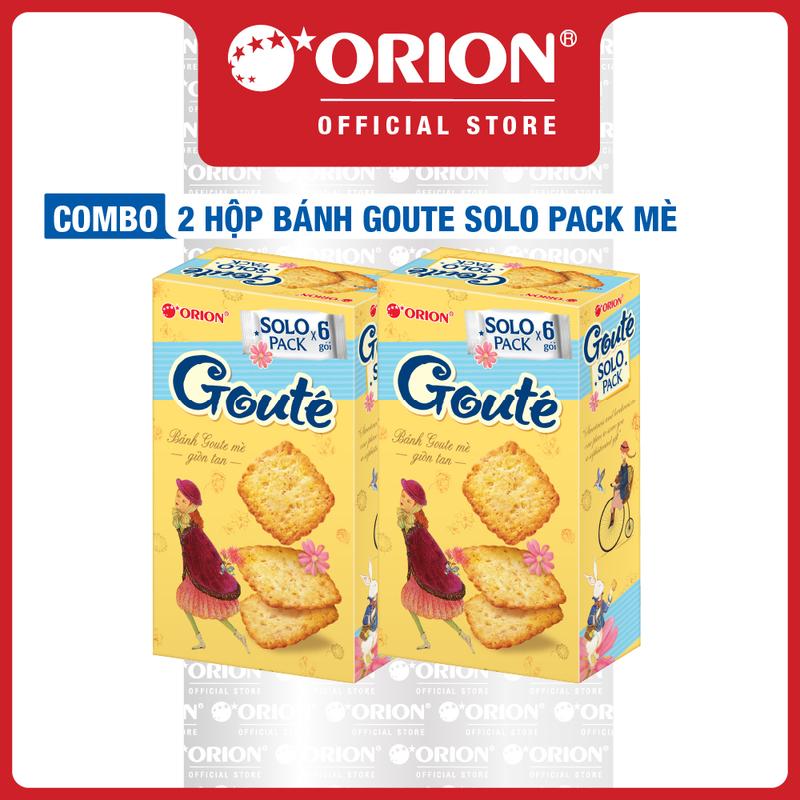 Combo 2 Hộp 6 Gói Bánh Goute Solo Pack Mè (118,8g)