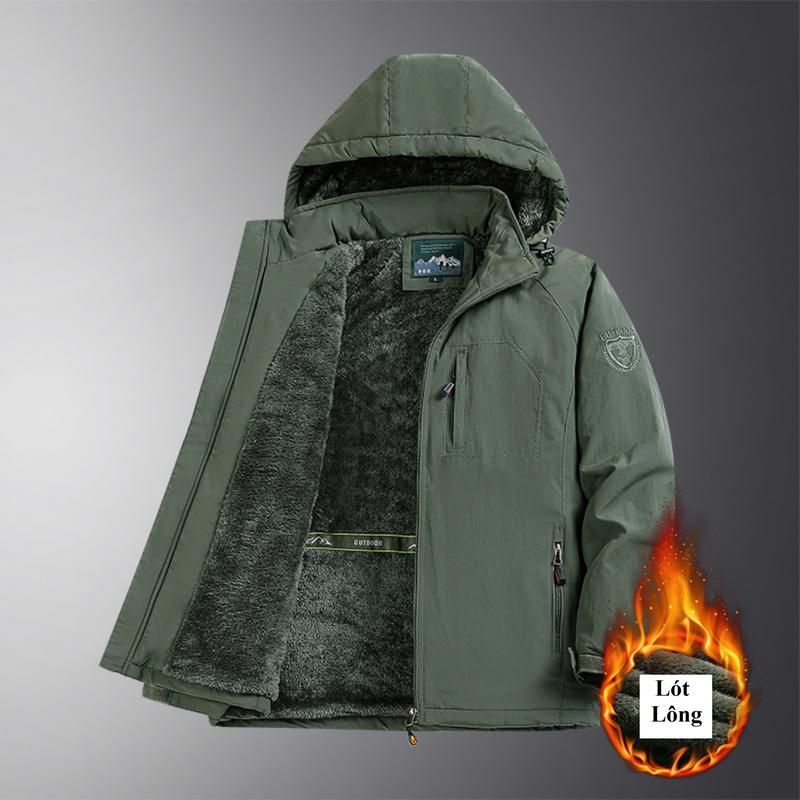 Áo Khoác Nam Đẹp 3 Lớp Lót Lông Chống Nước Áo Rét Nam Chắn Gió Giữ Nhiệt A009A
