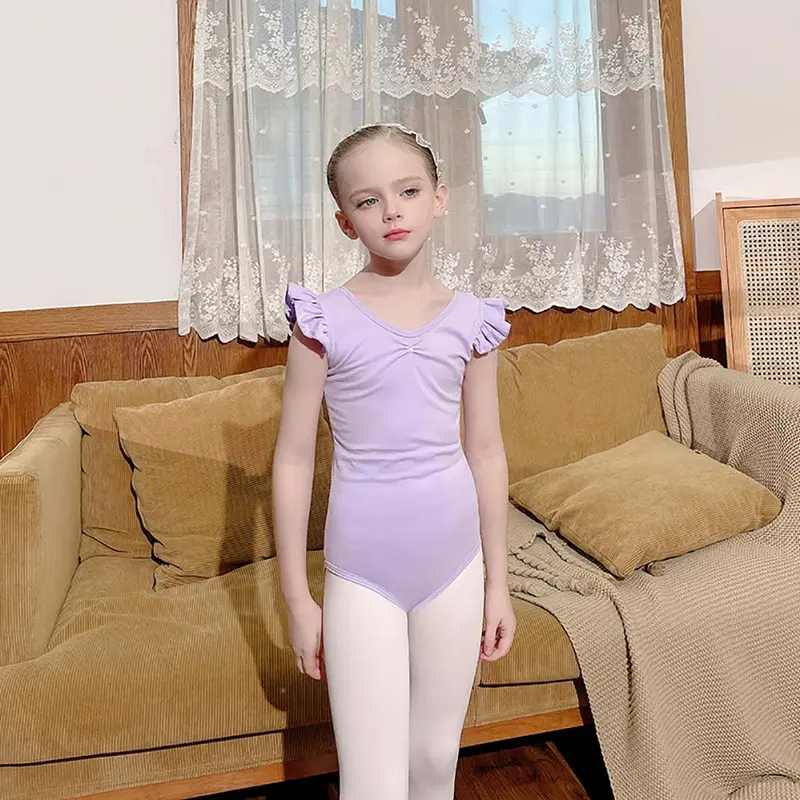 Váy Múa Ba Lê, SH, Dành Cho Bé Gái Và Trẻ Em, Đồ Lót Múa Ba Lê, ngắn Tay, Váy, Làm Bằng Cotton Và Spandex, Thích Hợp Cho Phòng Tập Gym Trẻ Em, # 450322 6
