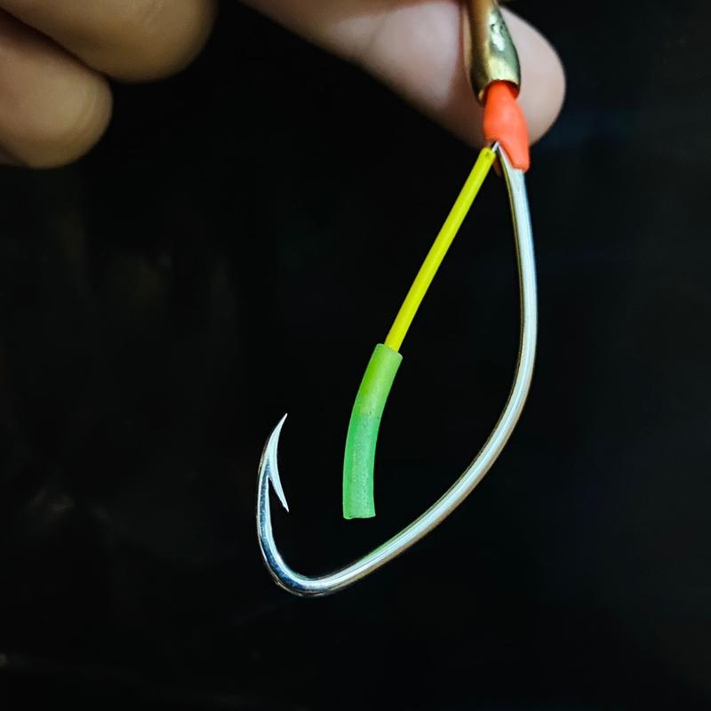 Lưỡi Nhái Thật Móng Heo Lai 2li (chiều dài 5.5cm) Song Nòng Dạ Quang Full Thẻo Đồng (Tặng khóa Lure) Câu Cá Đi Câu