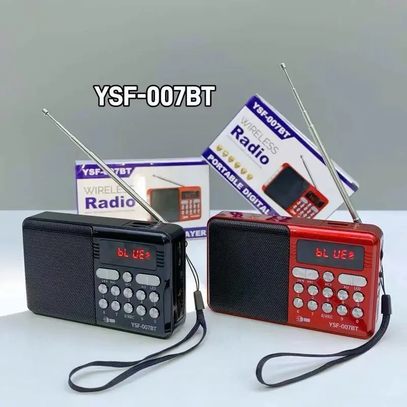 ￼Máy nghe đài FM, Kinh Phật, Nhạc từ thẻ nhớ USB, Có đèn pin YSF-007 Bluetooth có cổng cắm tai nghe 3.5mm 0