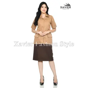 Setelan Seragam Pramuka Pembina Guru WaniSetelan Seragam Pramuka Pembina Guru Wanita – Lengan Pendek dengan Rok atau Celana Panjangengan Pendek Set Rok Pendek Set Celana Panjang