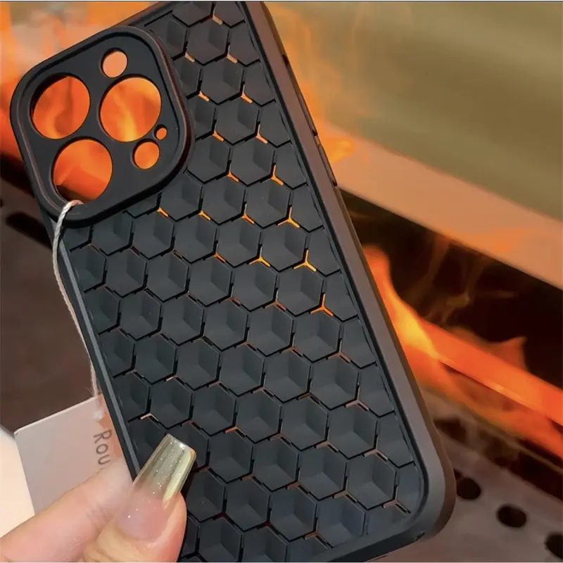Bộ Đồ Làm Mát Tổ Ong, KZZ, Thích Hợp Cho iPhone 15, Apple 13, iPhone 14, Promax, Toàn Thân 12, Chống Sốc, 11 3