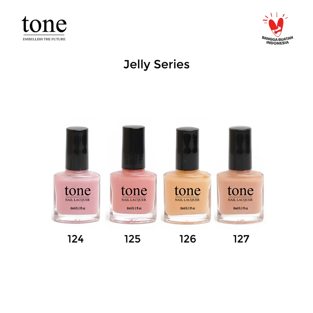TONE Jelly Jingle Bundle Jelly Series Nail Lacquer | Kutek Jelly | Cat Kuku | Nail Polish | Kutek Halal Muslimah