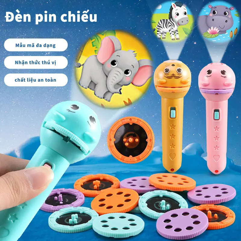 Đồ Chơi Đèn Pin Máy Chiếu Hoạt Hình, Dành Cho Trẻ Em, Đèn Chiếu Đèn Pin Hoạt Hình Ngủ Cho Bé Đồ Chơi Nhận Thức Giáo Dục Sớm, Đồ Chơi Tương Tác Giữa Cha Mẹ Và Con Cái, Quà Tặng Sinh Nhật Và Giáng Sinh, Thích Hợp Cho Trẻ Em