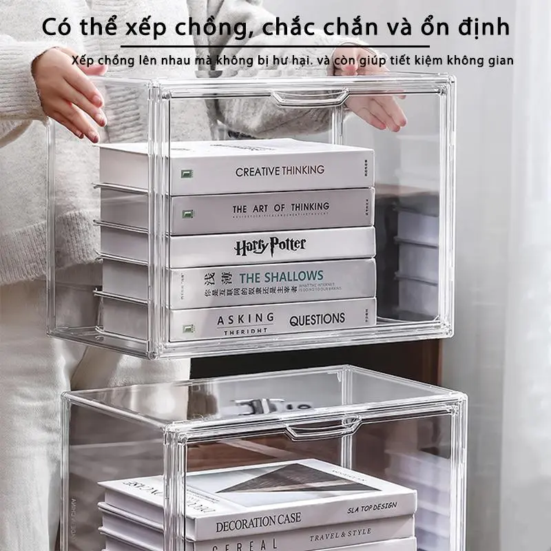 Hộp acrylic trong suốt,Tủ Trưng Bày Túi Xách Hộp Đựng Túi Xách Hộp đựng giày nhựa ngang trong suốt lắp ráp trưng bày giày dép nước hoa hộp nước