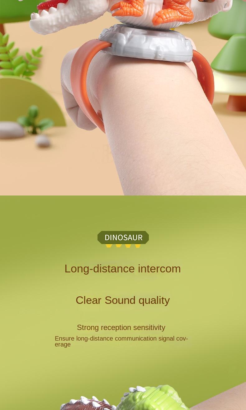Product Introduction of Tyrannosaurus Triceratops Dinosaur Wearable Children's Wireless Pager Walkie-Talkie Boy Toy Walkie-Talkie Toy 4