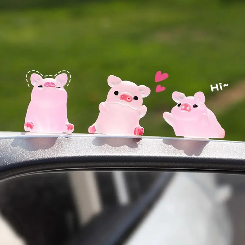 Đồ Trang Trí Để Bàn Hình Heo, Thiết Kế Nhỏ Nhắn Dễ Thương, Hình Con Heo Phát Sáng Hoạt Hình, Thích Hợp Cho Nội Thất Ô Tô, Đồ Dùng Quà Tặng 1