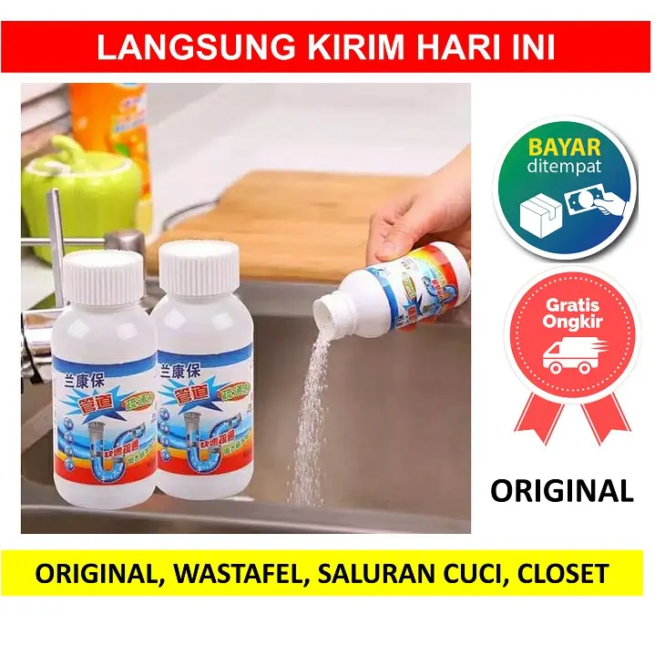 PAPER 2 Promo SERBUK ANTI SUMBAT BUBUK PELANCAR SALURAN AIR PIPA MAMPET WASTAFEL WC CLOSET TERSUMBAT PEMBERSIH Cod Happy Shopping