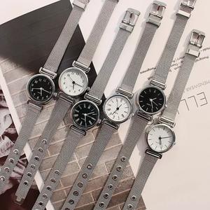 Fashion Quartz  for Women Luxury Female  Clock Wrist  White Black Stainless Steel Band Classic  Gifts new rosquid watch