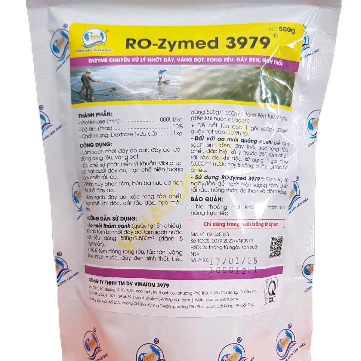 1GÓI RoZymed 3979  Xử Lý Ô Nhiễm Cho Ao Nuôi Tôm