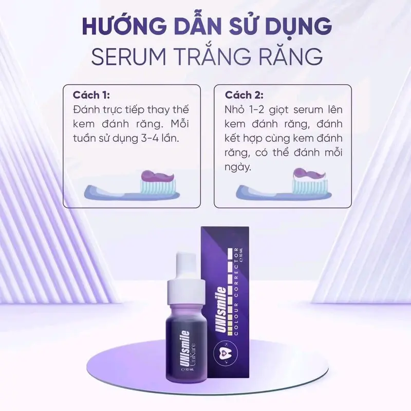 Serum Trắng Răng UNIsmile & Serum Unikare Cải Thiện Răng Vàng ( 1 Chai ) 8