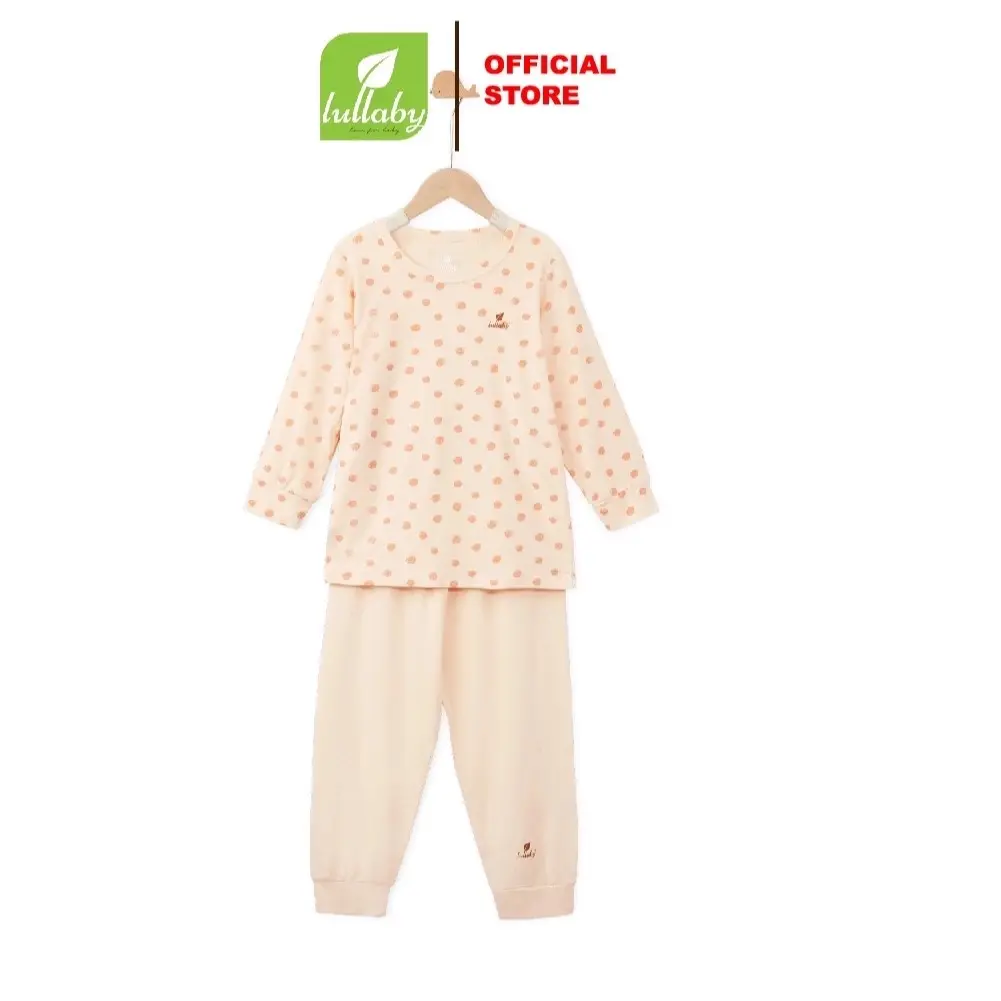 Bộ cài vai dài tay LULLABY NH222V cho bé