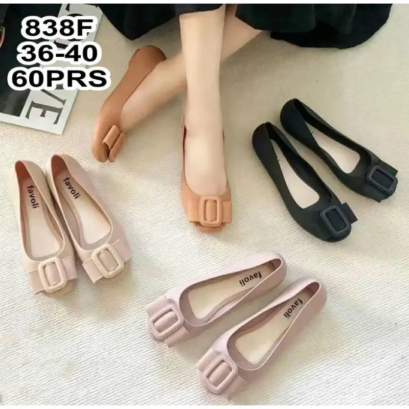 FALISHA Flatshoes Jelly Import 838F / Sepatu Flat Jelly Wanita Shoes Kerja