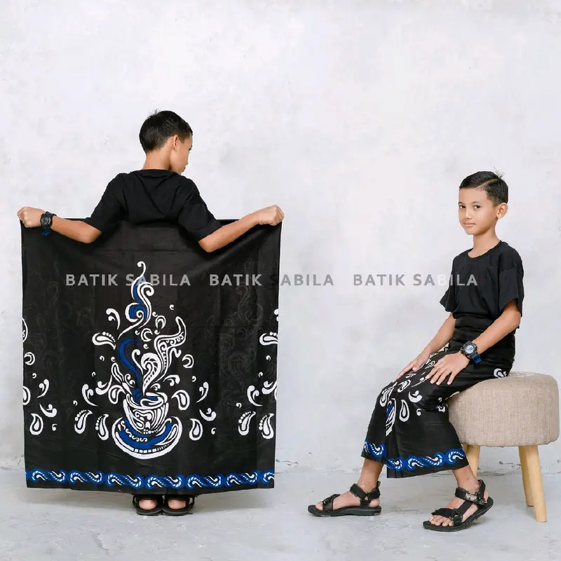SARUNG BATIK ANAK USIA 8-12 TH MOTIF MACAN & CANGKIR BATIK PEKALONGAN BISA BAYAR DITEMPAT/COD 4