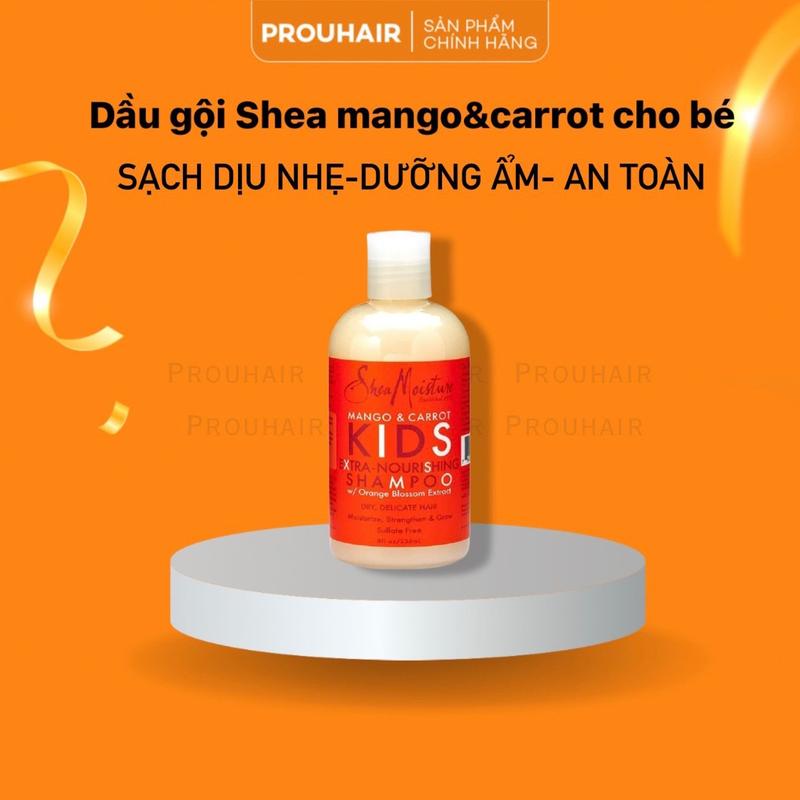 [bill US] Dầu Gội & Xả cho tóc bé Shea Moisture Mango & Carrot Kid