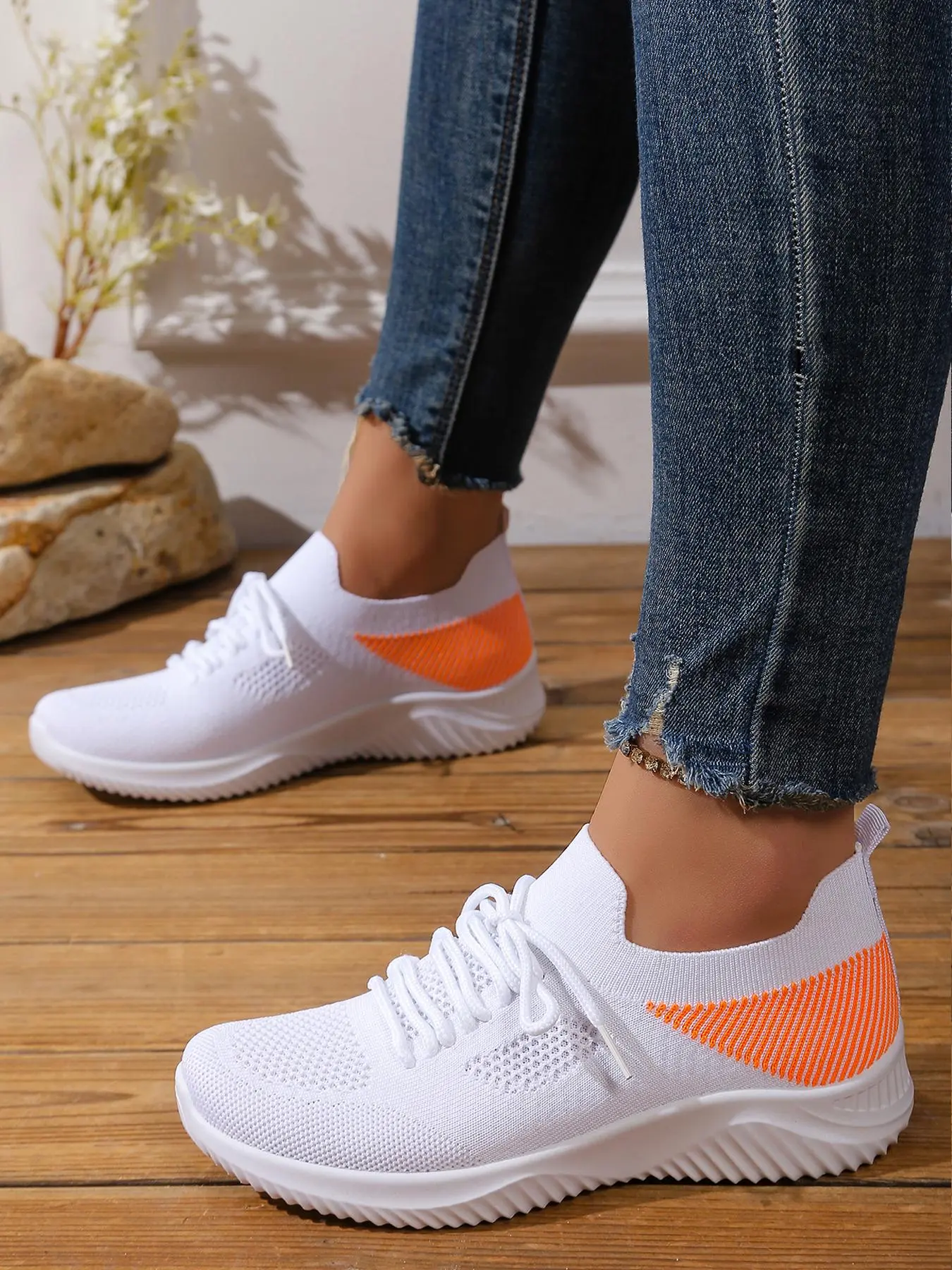 Women's Fashionable Breathable Mesh Sneakers, Casual Comfortable Sports Running Shoes, All-match Round Toe Shoes for Daily Wear