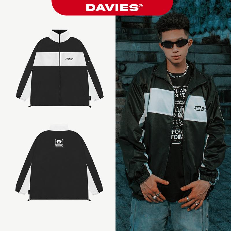 Áo khoác dù nam nữ form rộng màu đen local brand DAVIES Jacket Reverse| D30-AK4