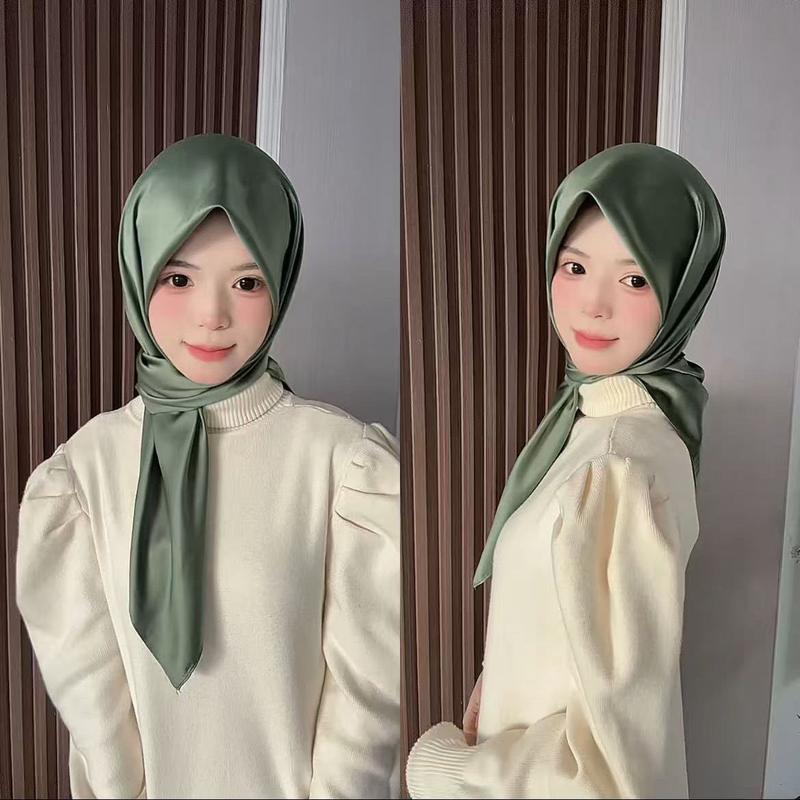Product Introduction of New Muslim satin square scarf casual scarf fashion scarf solid color full collection tudung  selendang  letak  atas  bahu rida'  untuk  lelaki jersey  shawl chiffon  shawl travis  scott  hat suspenders  skirt chiffon  silk  shawl mantilla  veil sahara  sh 6