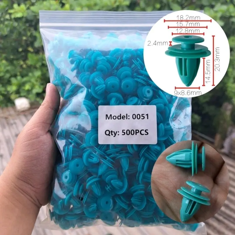 Túi 500 cái chốt nhựa tappi cửa tặng 500 đệm su non chuyên nội thất ô tô Phụ Tùng 0