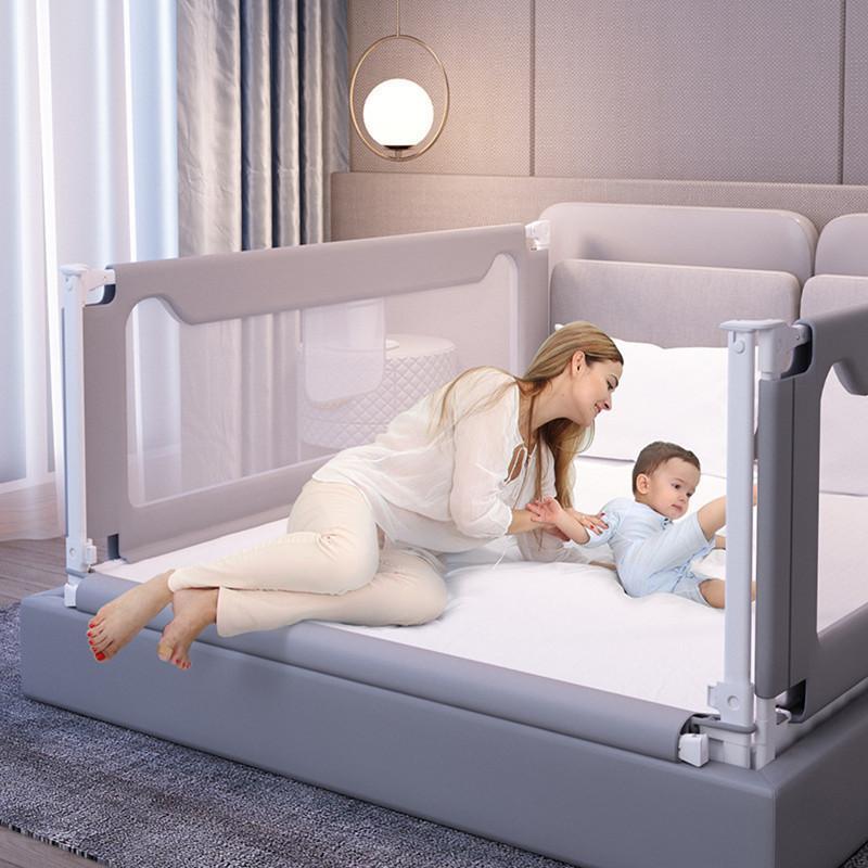 XiaoZhou-Baby Bed Fence Adjustable height Safety Bed Gate Guard Kids Anti-Fall Lifting Baby Bed Guard SafetyFence 8