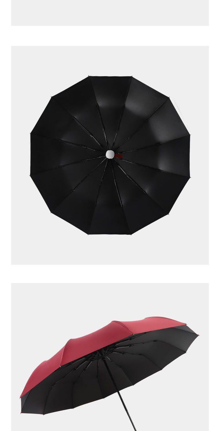 Product Introduction of 24-Bone Storm-Resistant Automatic Folding Umbrella Rain and Rain Dual-Use Sun Protection Umbrella Men's and Women's Korean-Style Oversized Umbrella 6