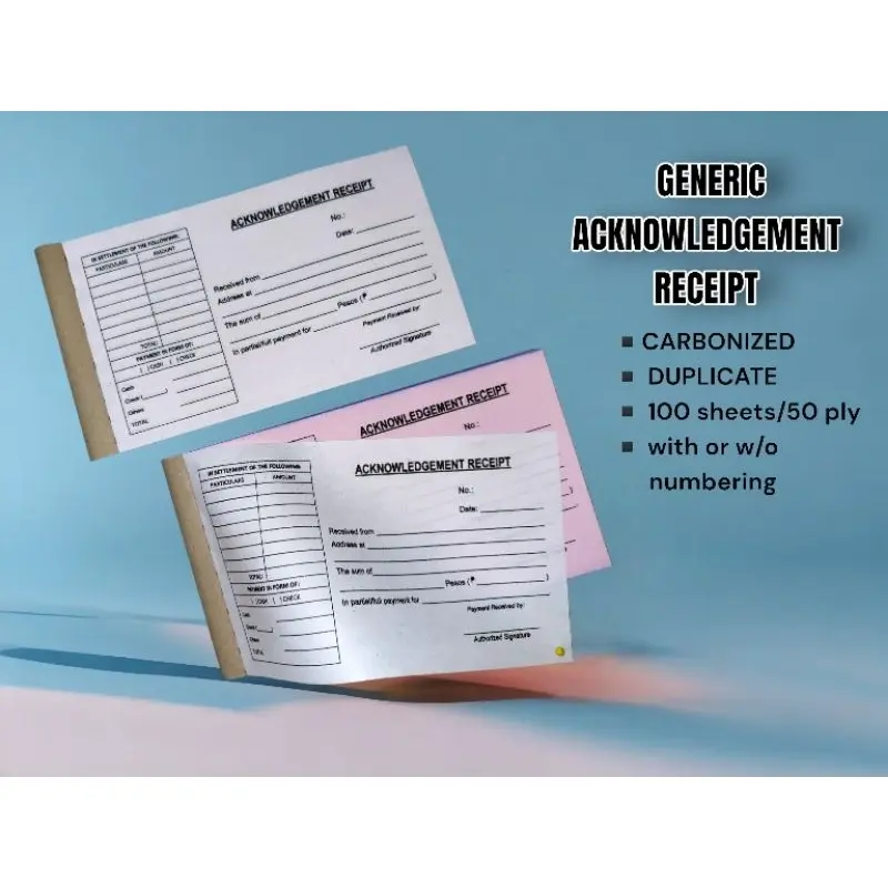 (GENERIC) 4x7 ACKNOWLEDGEMENT RECEIPT / PROVISIONAL RECEIPT ...