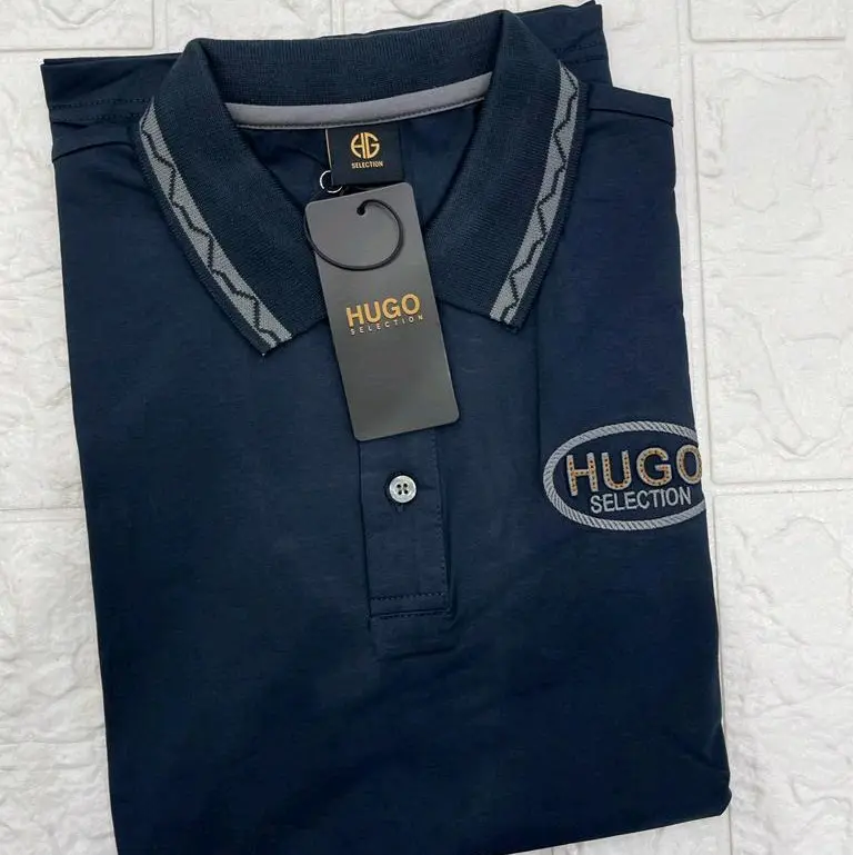 Hugo Selection Baju Cowok Polo Maroon Pendek Dewasa Kaos Krah Spandek Sejuk Nyaman Ori 100% Size M L XL - Pria 6