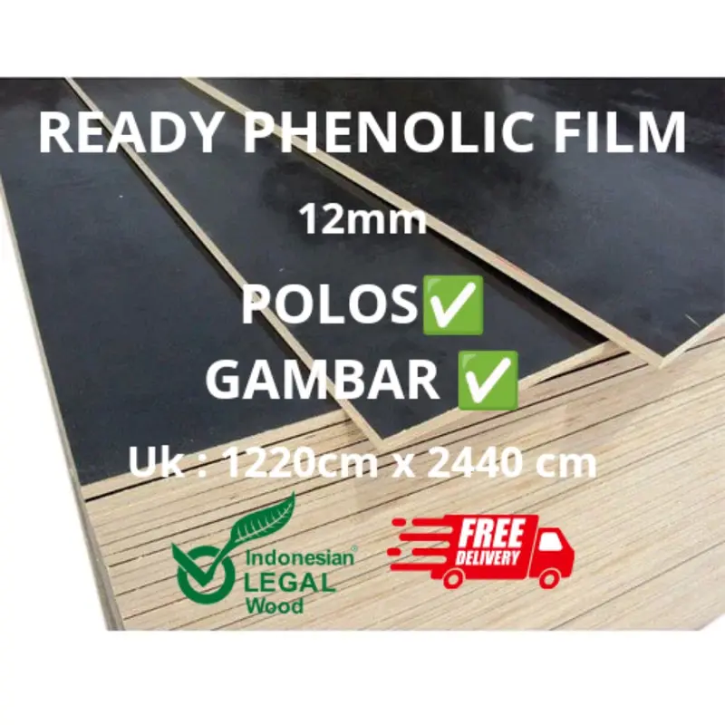 TRIPLEK FILM FACE/PHENOLIC BOARD 12MM UK 1220CMX2440CM - Shop | Tokopedia