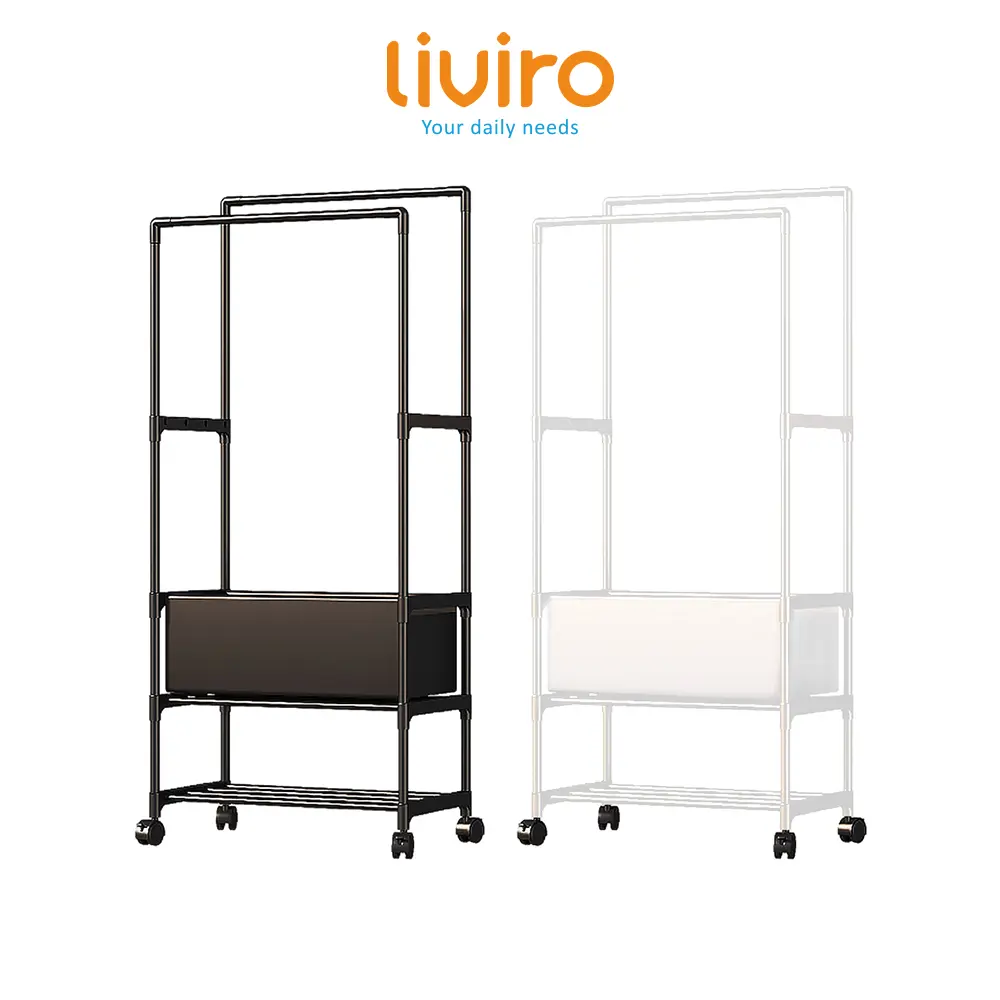 Liviro Stand Hanger Rak Gawangan Baju Rak Gantungan Baju Rak Jemuran Baju Besi Kokoh Premium Quality